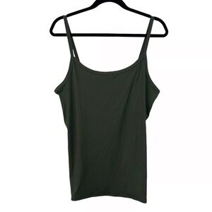 No Boundaries Olive Green Cami Plus Size 3XL Ribbed Knit Pullover Layering Top